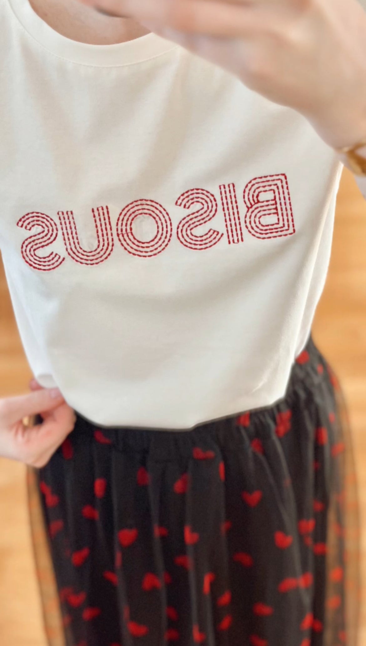 Teeshirt bisous blanc