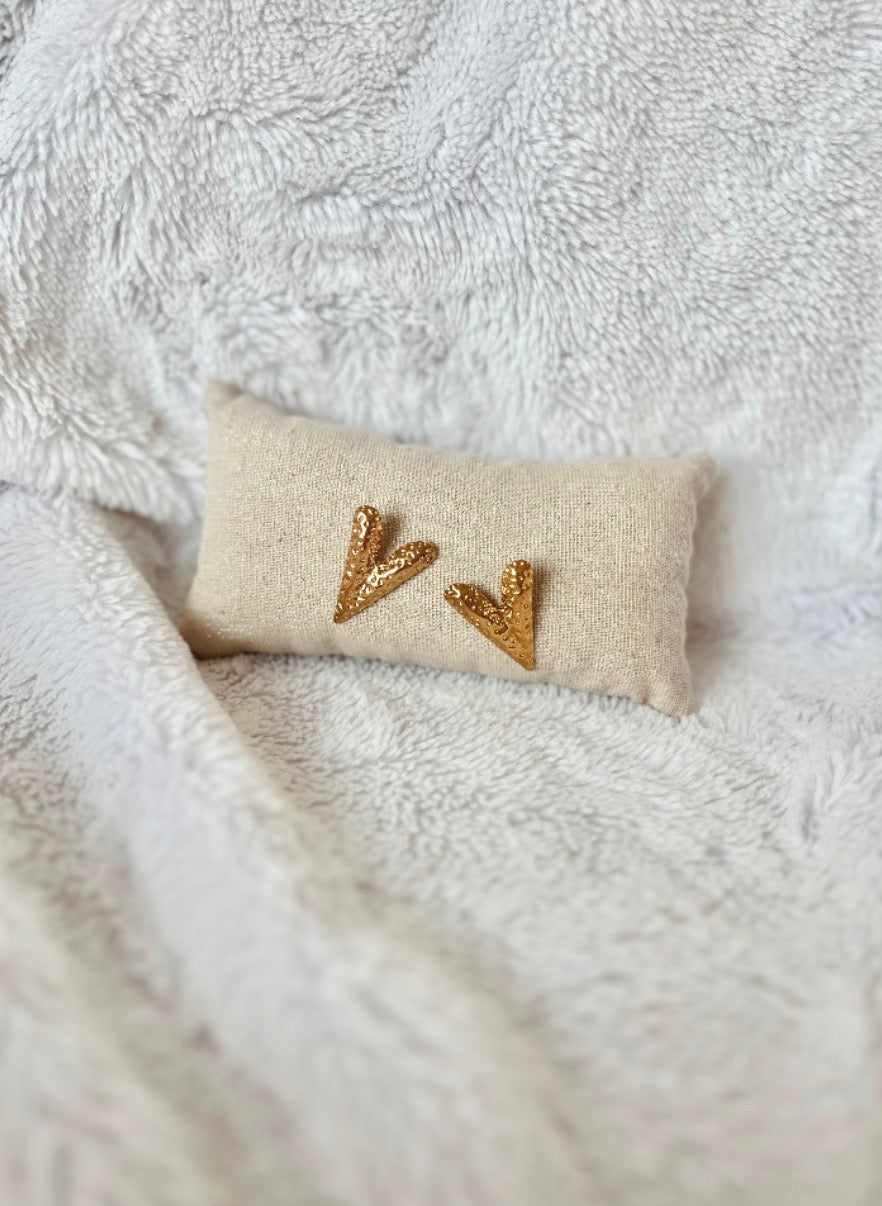 Boucles d'oreille Blanche - or