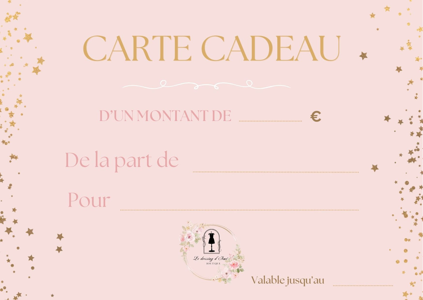 Carte cadeau Le dressing d'Amé