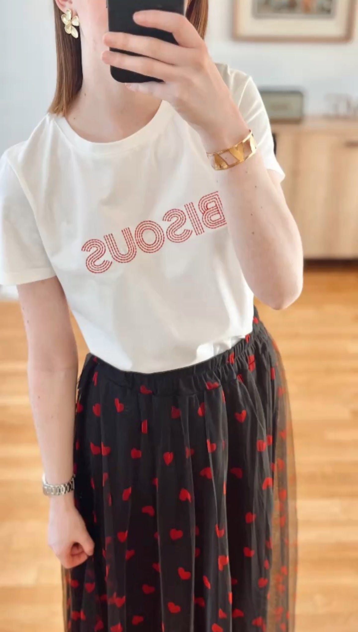 Teeshirt bisous blanc