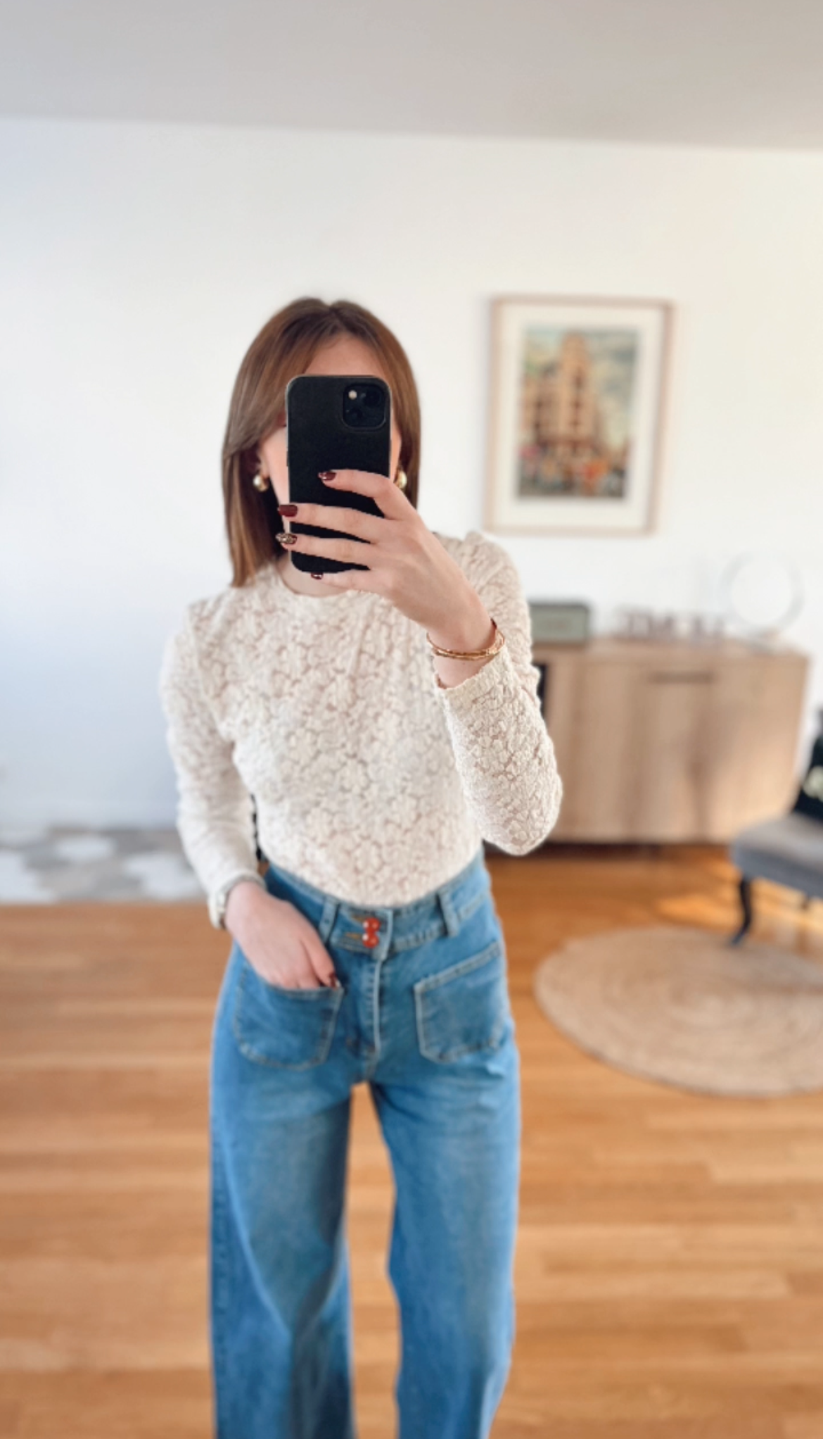 Top en dentelle