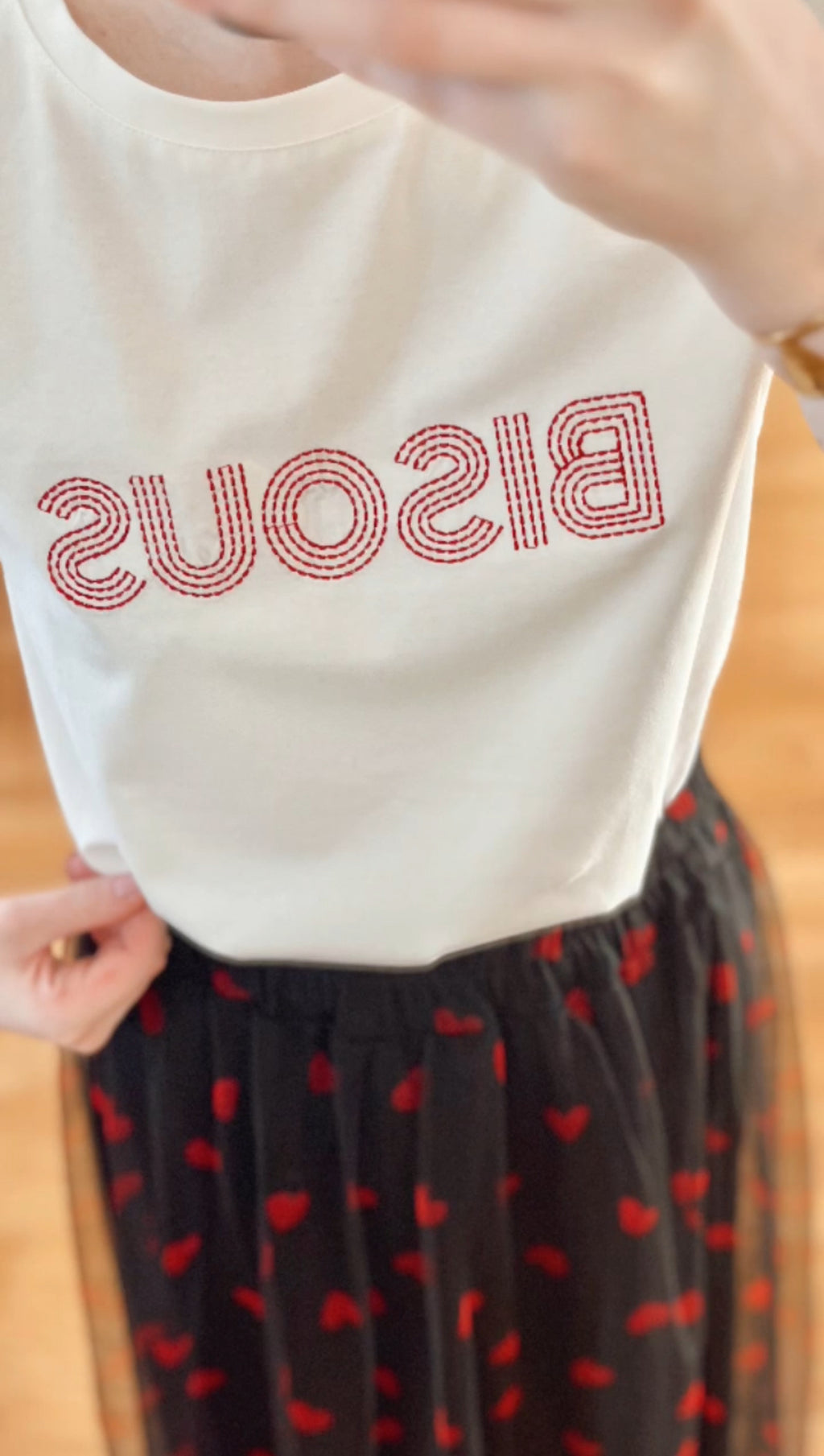 Teeshirt bisous blanc