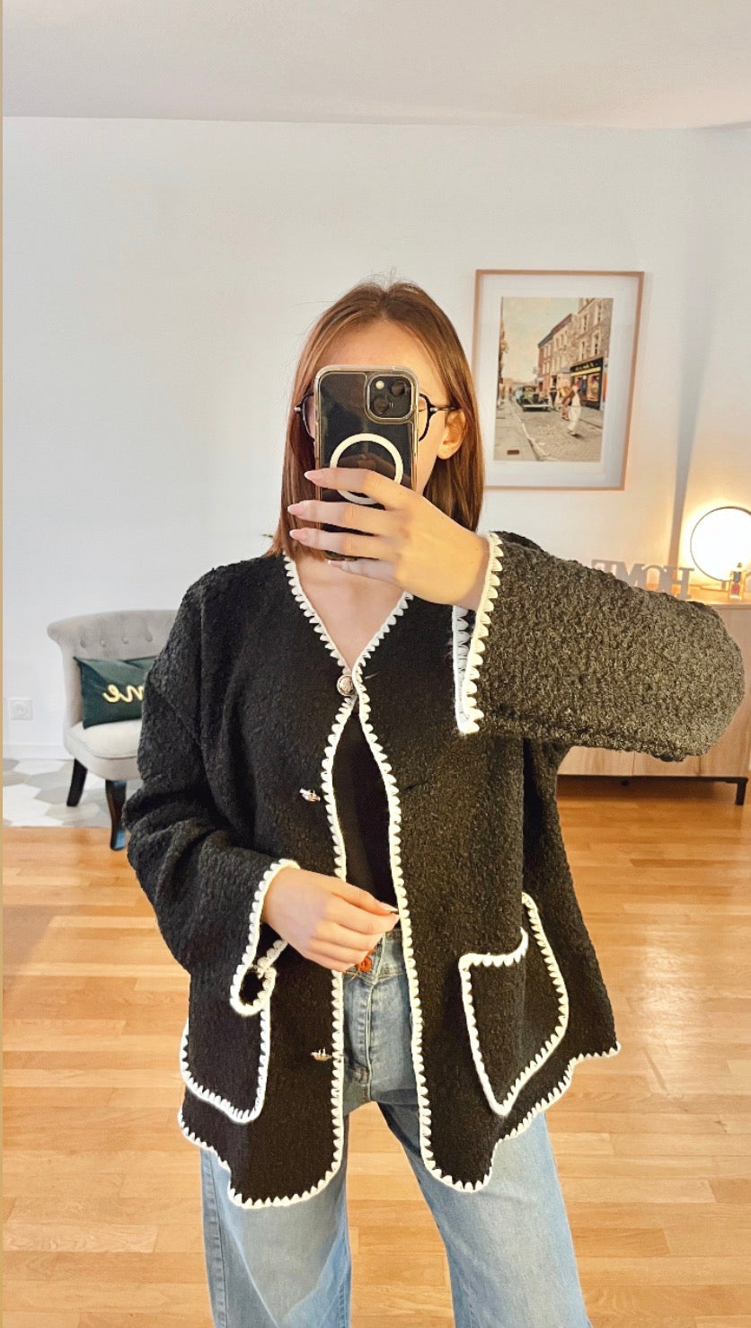 Veste Solène noir