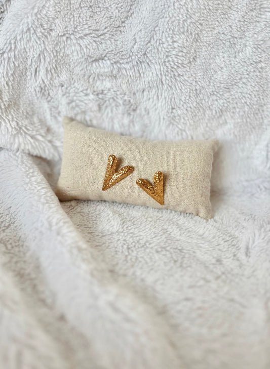 Boucles d'oreille Blanche - or