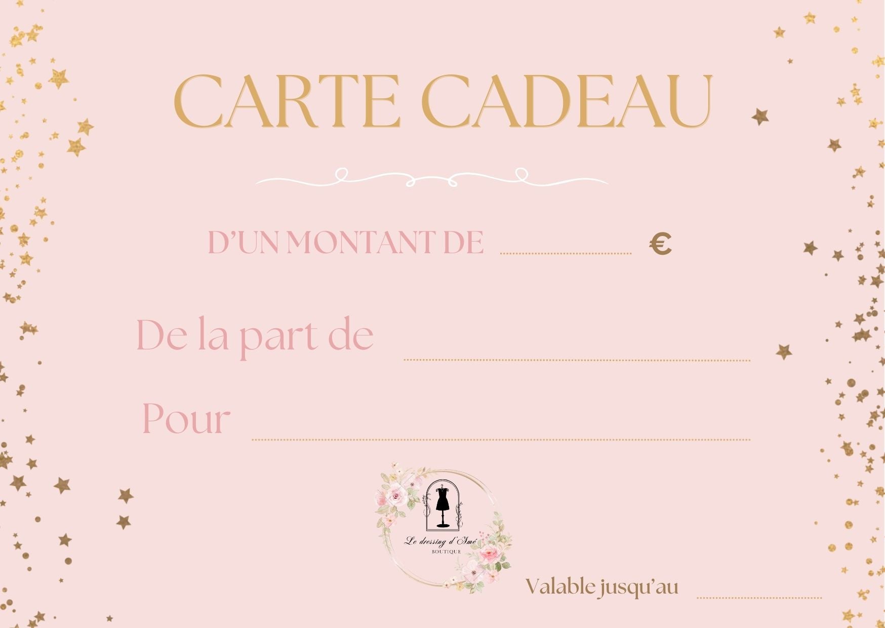 Carte cadeau Le dressing d'Amé